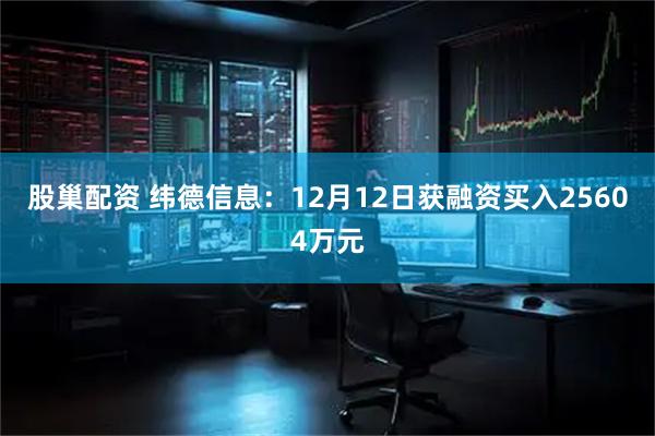 股巢配资 纬德信息：12月12日获融资买入25604万元