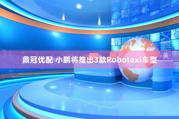 鼎冠优配 小鹏将推出3款Robotaxi车型